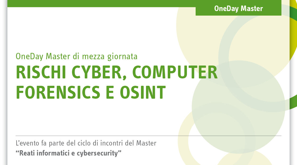 Immagine Rischi cyber, computer forensics e OSINT | Euroconference